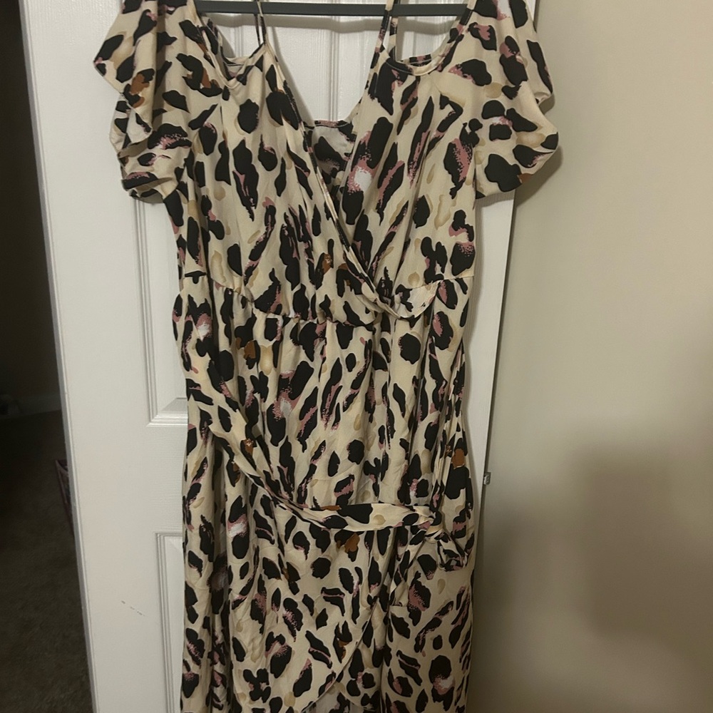 SHEIN Asymmetrical Sundress with open flutter Sleeves